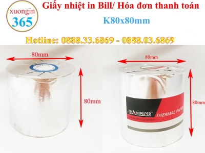 Giấy in hóa đơn nhiệt K80x80mm